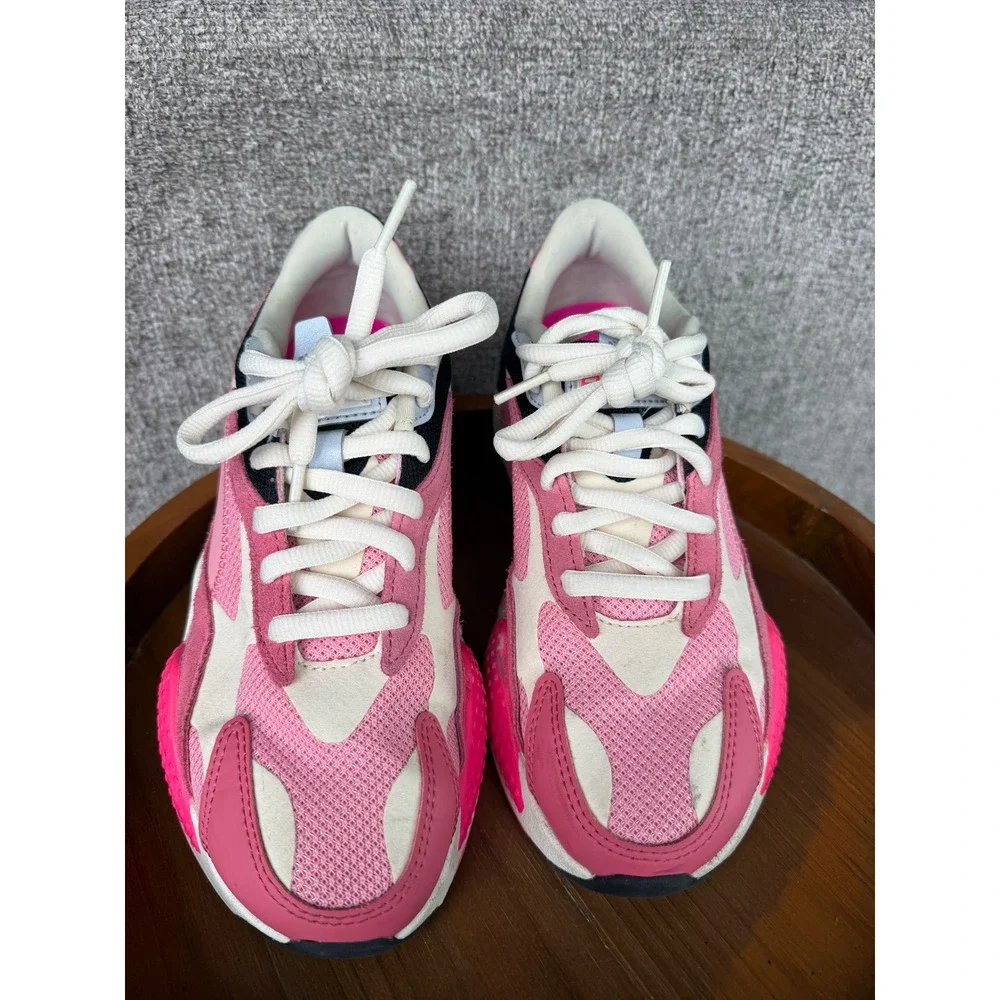 Puma RS-X Reinvent Pink White Black Athletic Sneakers 373797-06 Womens 7